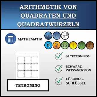 Tetromino: Arithmetik von Quadraten und Quadratwurzeln