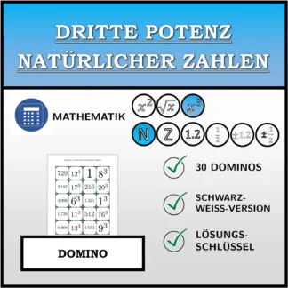 Domino: Dritte Potenz natürlicher Zahlen