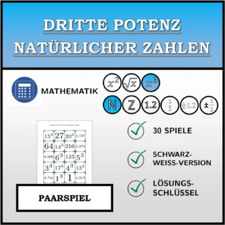 Paarspiel: Dritte Potenz natürlicher Zahlen