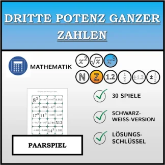 Paarspiel: Dritte Potenz ganzer Zahlen