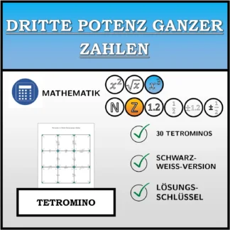 Tetromino: Dritte Potenz ganzer Zahlen