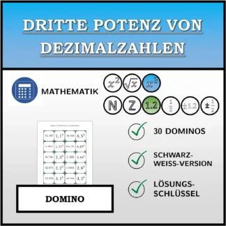 Domino: Dritte Potenz von Dezimalzahlen