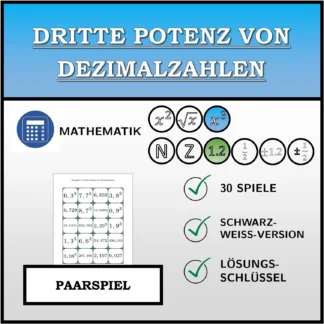 Paarspiel: Dritte Potenz von Dezimalzahlen