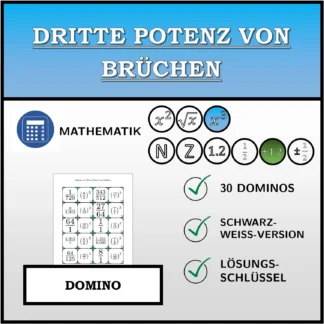 Domino: Dritte Potenz von Brüchen