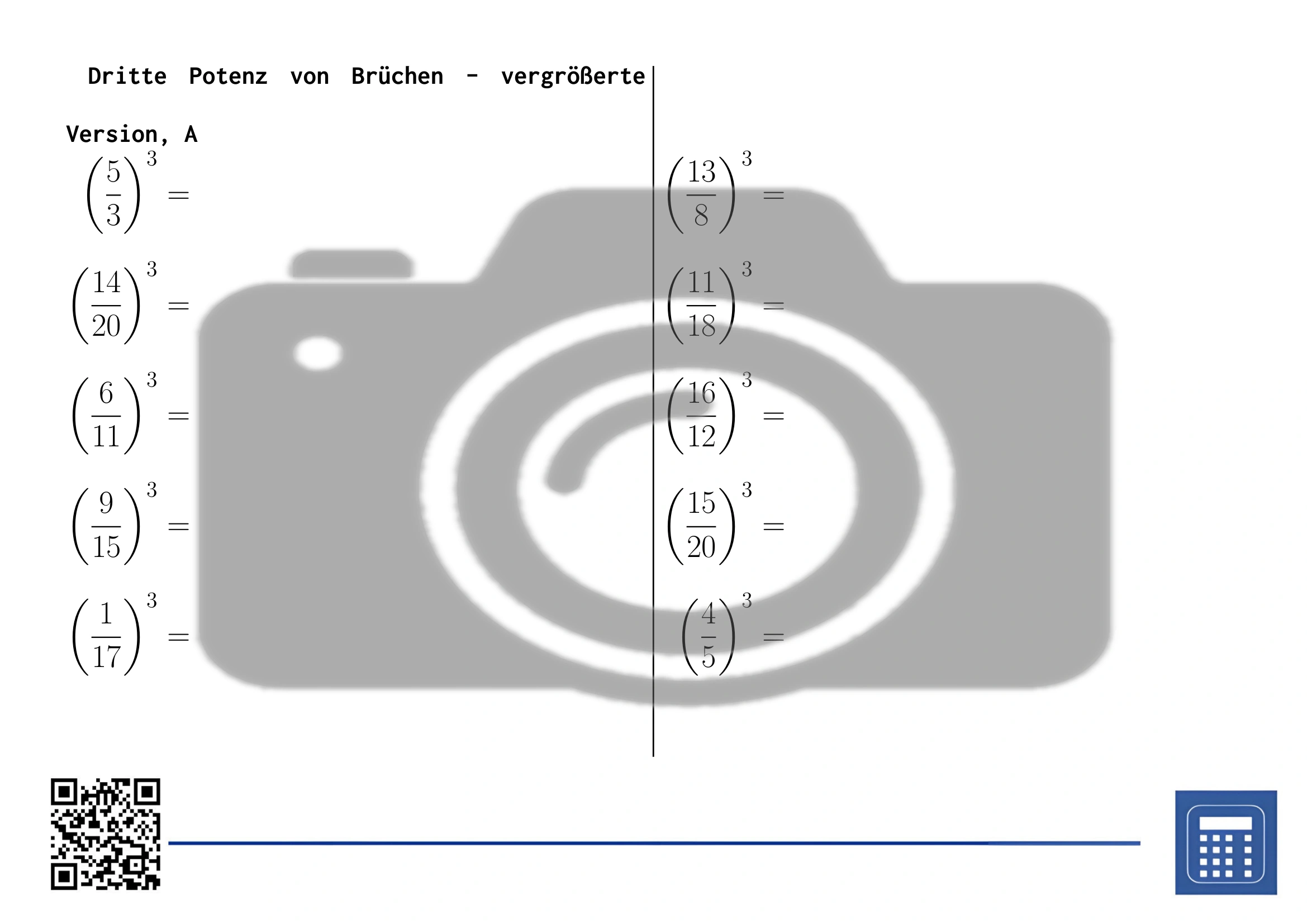 Arbeitsblatt: Dritte Potenz von Brüchen – Bild 3