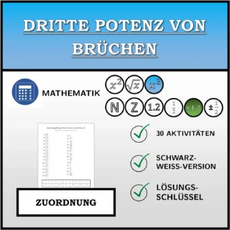 Zuordnungsübung: Dritte Potenz von Brüchen