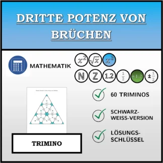 Trimino: Dritte Potenz von Brüchen