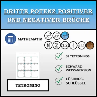 Tetromino: Dritte Potenz positiver und negativer Brüche