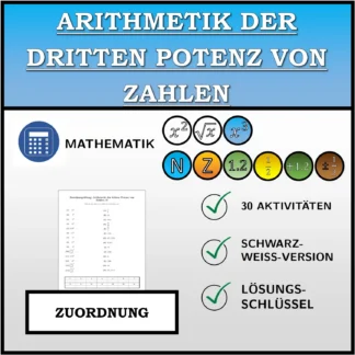 Zuordnungsübung: Arithmetik der dritten Potenz von Zahlen