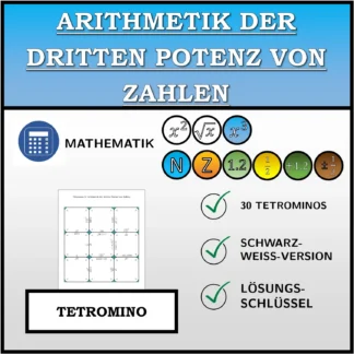 Tetromino: Arithmetik der dritten Potenz von Zahlen
