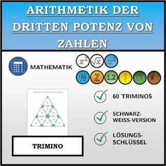 Trimino: Arithmetik der dritten Potenz von Zahlen