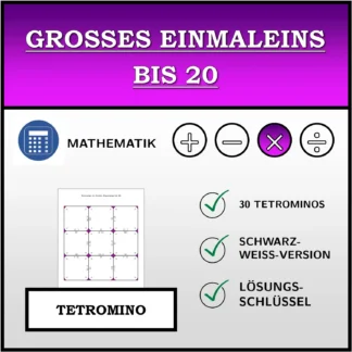 Tetromino: Großes Einmaleins bis 20