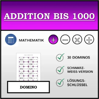 Domino: Addition bis 1000