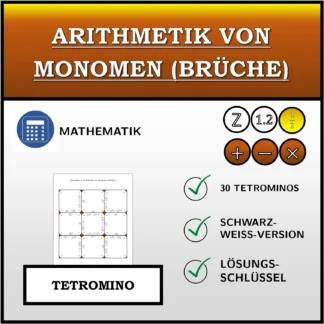 Tetromino: Arithmetik von Monomen (Brüche)