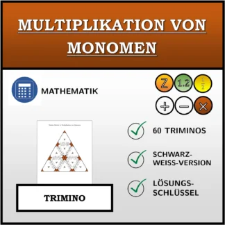 Trimino: Multiplikation von Monomen