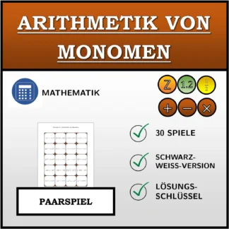 Paarspiel: Arithmetik von Monomen