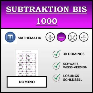 Domino: Subtraktion bis 1000