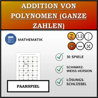 Paarspiel: Addition von Polynomen (ganze Zahlen)