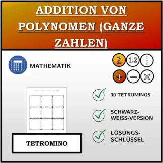 Tetromino: Addition von Polynomen (ganze Zahlen)