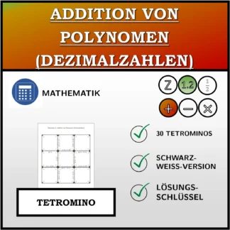 Tetromino: Addition von Polynomen (Dezimalzahlen)