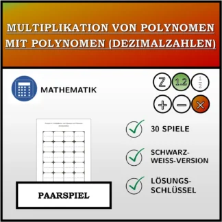 Paarspiel: Multiplikation von Polynomen mit Polynomen (Dezimalzahlen)