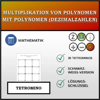 Tetromino: Multiplikation von Polynomen mit Polynomen (Dezimalzahlen)