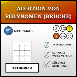 Tetromino: Addition von Polynomen (Brüche)