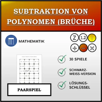 Paarspiel: Subtraktion von Polynomen (Brüche)