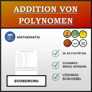 Zuordnungsübung: Addition von Polynomen