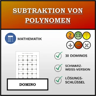 Domino: Subtraktion von Polynomen
