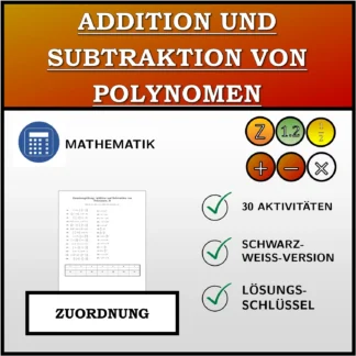 Zuordnungsübung: Addition und Subtraktion von Polynomen