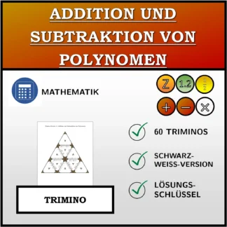 Trimino: Addition und Subtraktion von Polynomen