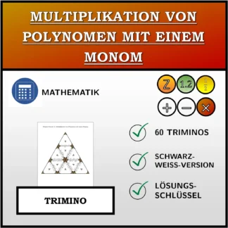 Trimino: Multiplikation von Polynomen mit einem Monom
