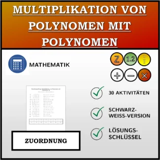 Zuordnungsübung: Multiplikation von Polynomen mit Polynomen