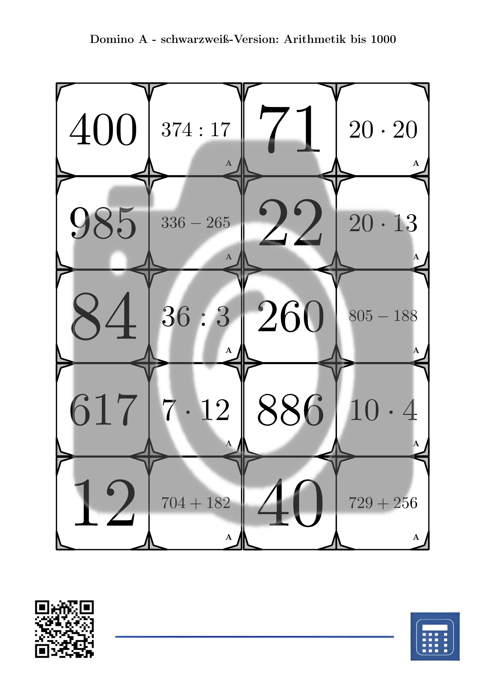 Domino: Arithmetik bis 1000 – Bild 3