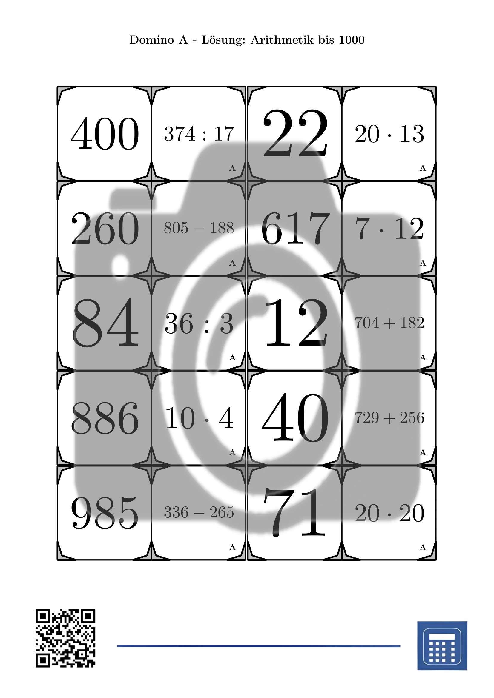 Domino: Arithmetik bis 1000 – Bild 4