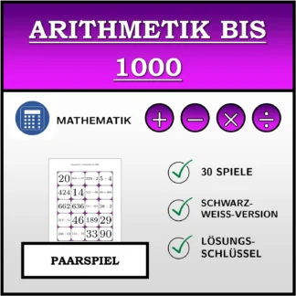 Paarspiel: Arithmetik bis 1000