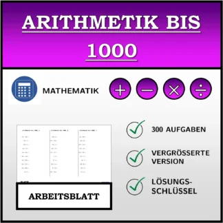 Arbeitsblatt: Arithmetik bis 1000