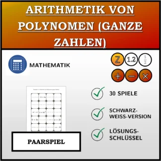 Paarspiel: Arithmetik von Polynomen (ganze Zahlen)