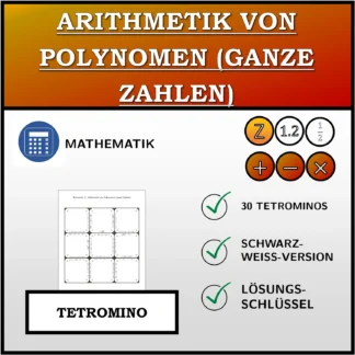 Tetromino: Arithmetik von Polynomen (ganze Zahlen)