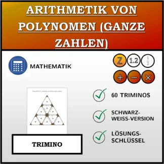 Trimino: Arithmetik von Polynomen (ganze Zahlen)