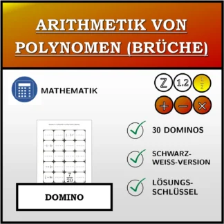 Domino: Arithmetik von Polynomen (Brüche)