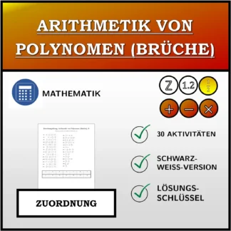 Zuordnungsübung: Arithmetik von Polynomen (Brüche)