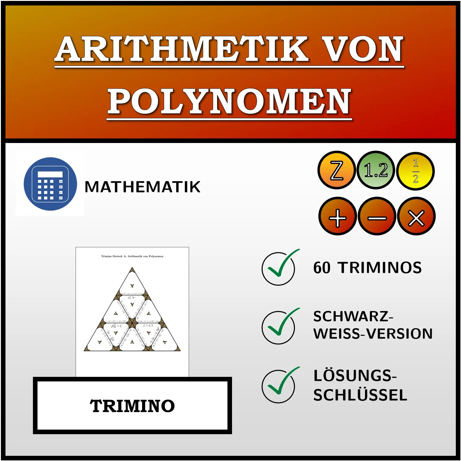 Trimino: Arithmetik von Polynomen