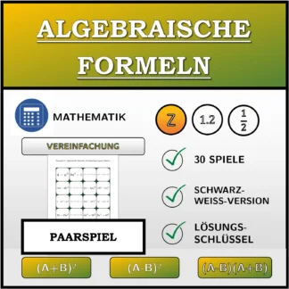 Paarspiel: Algebraische Formeln, Vereinfachung (ganze Zahlen)