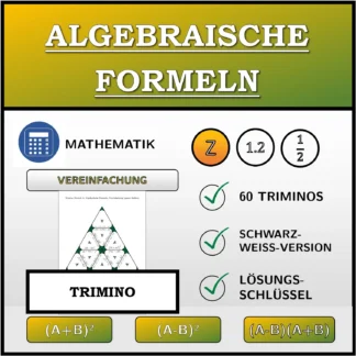 Trimino: Algebraische Formeln, Vereinfachung (ganze Zahlen)