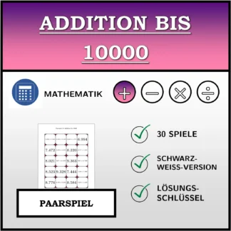 Paarspiel: Addition bis 10000