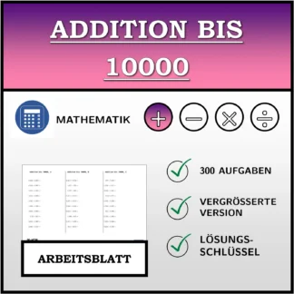 Arbeitsblatt: Addition bis 10000