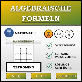 Tetromino: Algebraische Formeln, Zerlegung (ganze Zahlen)