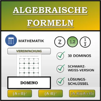 Domino: Algebraische Formeln, Vereinfachung (Dezimalzahlen)